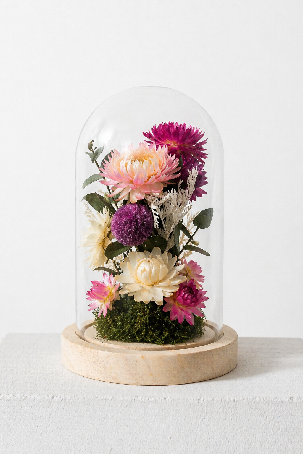 CÚPULA DE FLORES • Flores preservadas
