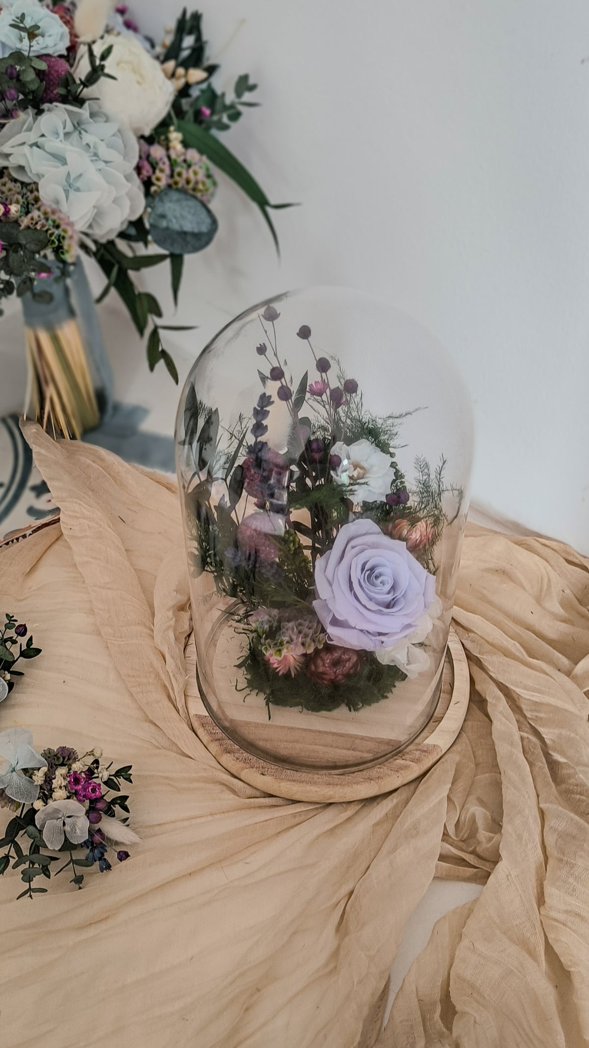 CÚPULA DE FLORES • Flores preservadas